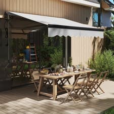 Image of 2.5 x 2m Electric Retractable Awning Canopy with Aluminium Frame, Beige