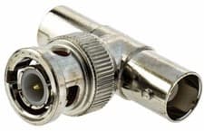Image of BNC T Adaptor BNC Male Plug To 2 BNC Female Sockets 50 Ohm Pack Of 2