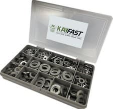 Image of FORM A FLAT WASHERS A4 MARINE STAINLESS M4 M5 M6 M8 M10 M12 WASHER 395 PIECE KIT