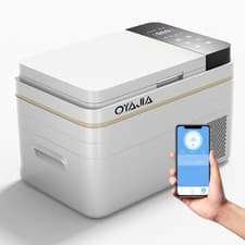 Image of Car Fridge Freezer 30L Portable Car Refrigerator ±20°C Camping 12v Coolbox APP