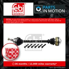 Image of Drive Shaft Front Right 193732 Febi Driveshaft 1J0407272AA 1J0407272FL Quality