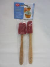 Image of Tala Wooden Handle Mini Silicone Headed Spatulas Pk2 10A01183