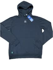 Image of Adidas Originals Essentials + Hemp Hoodie In Black Size S RRP£59.99