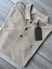 Image of ALL SAINTS CLAY GREEN "REFORM" SHORT SLEEVE POLO SHIRT - XS - NEW & TAGS