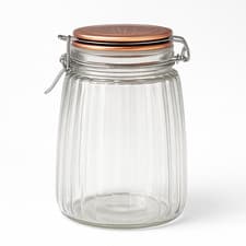 Image of Glass Storage Jar & Copper Lid 1500ml