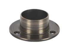 Image of Hanging Rail Rothley Antique Brass 25mm ROUND Wardrobe Hanging Tube End Sockets