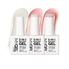 Image of MyGEL Mylee 5 in 1 Builder Gel Trio 3x15ml Nail Art Base Top Coat Extensions
