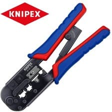 Image of Knipex Crimping Pliers For RJ11 RJ12 RJ45 Western Plugs Wire Stripper 97 51 10  
