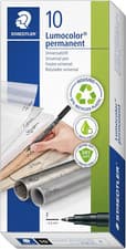 Image of STAEDTLER 318-9 Lumocolor Permanent Pen, Fine Line Width, 0.6Mm - Black (Box ...