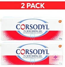 Image of Corsodyl 1% Dental Gel 50g x2 Chlorhexidine Digluconate Gum Care Gel 2 PACK-