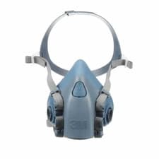 Image of 3M 7500 SILICONE HALF FACE RESPIRATOR MASK MEDIUM 7502