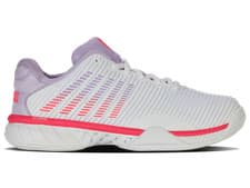 Image of K-Swiss Hypercourt Express 2 Women's Tennis Shoe - White/Orchid Petal/Blaze