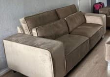 Image of Large 3 Seater Plush Velvet Sofa Available in Grey, Mink and Black Sloane