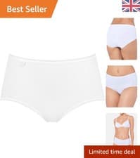 Image of Ultra-Comfort Women's Midi Briefs - Soft Cotton Set of 6 for Everyday Elegance