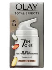 Image of Olay Total Effects BB Cream moisturiser + foundation medium to dark 50ml, 7-in-1