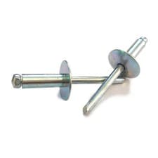 Image of 4.8MM EXTRA LARGE FLANGE POP RIVETS ALUMINIUM/STEEL BLIND DOME HEAD