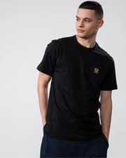 Image of Belstaff Short Sleeved Mens Logo Patch T-Shirt - Black