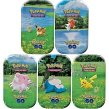 Image of POKEMON TCG GO MINI TIN X5 COMPLETE ART SET 2022 *BRAND NEW FACTORY SEALED*