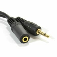 Image of 3.5mm MONO Jack Plug to 3.5mm Socket Extension Cable Audio Lead 50cm/1m/2m/3m