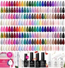 Image of Beetles 119 PCS Gel Nail Polish Kit - 100 Colors, Base, Top Coat, Glitter, UV/LE