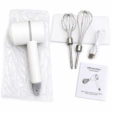 Image of Electric Hand Mixer Whisk Set Portable Kitchen Baking Mixer USB Rechargeable