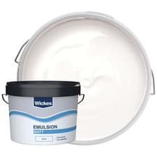 Image of Matt Emulsion Paint White 10L Interior Walls Ceilings Smooth Finish Coverage XL