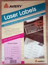 Image of Avery Laser Address Parcel Labels L7166 Box of 100 Sheets