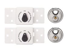 Image of Abus Mechanical 141/200 Diskus Integral Van Lock White & 26/70mm Diskus