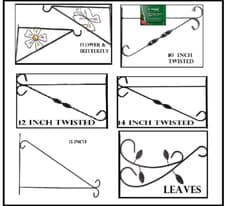 Image of HANGING BASKET BRACKETS FOR OUTDOOR WALL BRACKET 10,12,14,15