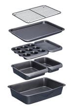 Image of MasterClass Smart Space Stacking PTFE, PFOA and BPA Free Non-Stick Bakeware Set,