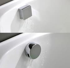 Image of BATHROOM CHROME EASYCLEAN OVERFLOW BATH FILLER & CLICK PUSH BUTTON WASTE