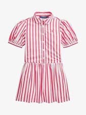 Image of Ralph Lauren pink & white striped cotton girls dress 2Y - girl NEW