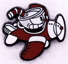Image of Cupheads Video Game Cuphead Bi-plane Enamel Metal Pin