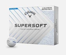 Image of Callaway Supersoft Splatter Blue 1 Dozen Golf Balls Brand New (12 Balls)