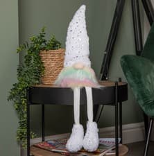 Image of 70cm Festive Christmas Rainbow Haired Plush Gonk Dangly Legs & Starry Hat