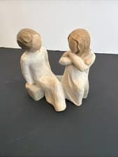 Image of Willow Tree 2002 Figurine "Heart And Soul" Susan Lordi 2 Girls Sitting