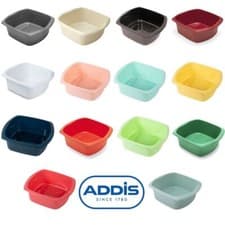 Image of Addis 9.5L Washing Up Bowl Med Kitchen Sink Dishes Basin Rectangular All Colours