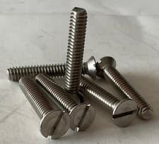 Image of 1/4 BSW x 11/2”  STAINLESS STEEL COUNTERSUNK MACHINE SCREW. (pack of 20)