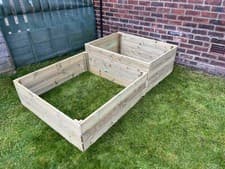 Image of WOODEN RAISED BED VEGETABLE GARDEN PLANTER TANALISED DECKING 3FT 4FT