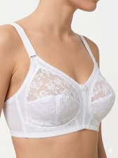 Image of Triumph Doreen Bra 38D Full Cup Non Wired Lace White NWT Support Classic