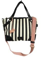 Image of 👜RADLEY BNWOT Navy/Cream Stripe Canvas “Bloomsbury Way” Multiway Tote Handbag👜