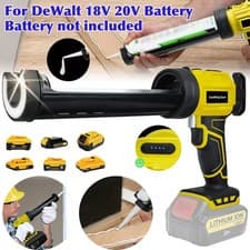 Image of 4 Speed Cordless Caulking Gun W/ Light For DeWalt XR DCB 18V 20V Li-ion Battery