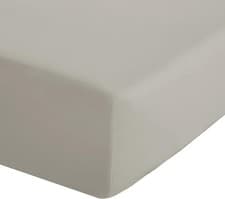 Image of Catherine Lansfield Easy Iron Percale Single Fitted Sheet - Natural