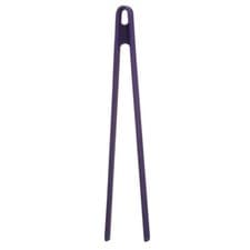 Image of Zing Purple Silicone Tongs Heat-resistant Non-stick Surfaces Added Grip For Home