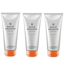 Image of Three Pack David Beckham Instinct Sport Shower Gel 3x200ml