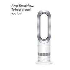 Image of Dyson AM09 Hot + Cool Fan Heater White Silver Bladeless Heater Fan +Remote - NEW