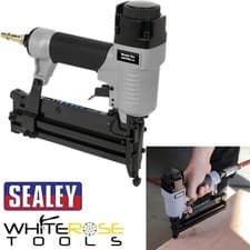 Image of Sealey Air Nail Staple Gun 18 Gauge 10-50mm Nailer 10-40mm Stapler