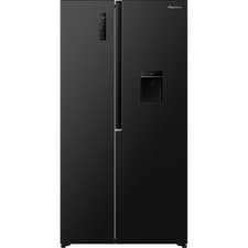 Image of Fridgemaster MS91558DEB 91cm Frost Free American Fridge Freezer Black E Rated