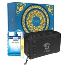 Image of VERSACE MAN EAU FRAICHE 3 GIFT SET 100ML EDT SPRAY + EAU DE TOILETTE 10ML + BAG