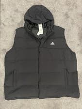 Image of Adidas Helionic Hooded Down Pocket Jacket Vest Black Men's Size 3XL HG6277 $130